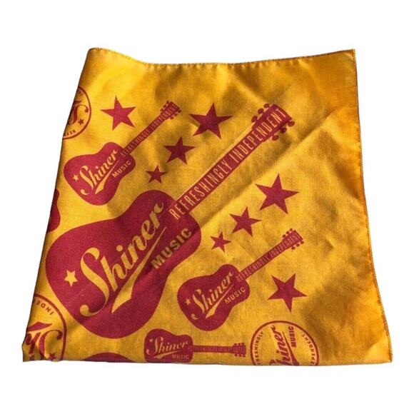Unbranded Accessories - “Shiner Music” Festival Gold And Red Square Scarf